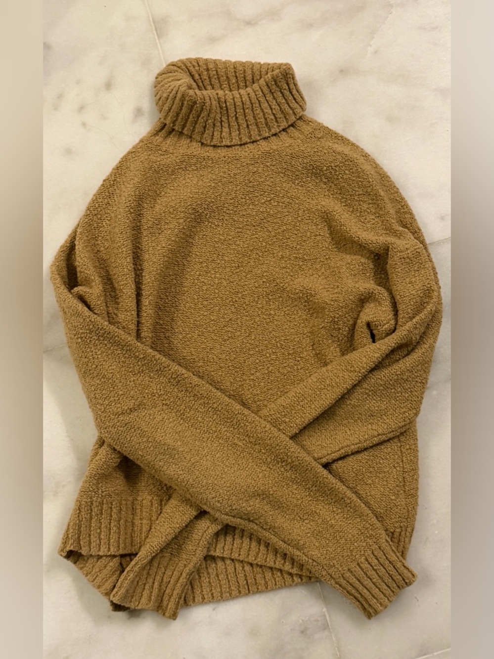 Revolve + House of Harlow 1960 Camel/Tan Ribbed Turtleneck Sweater